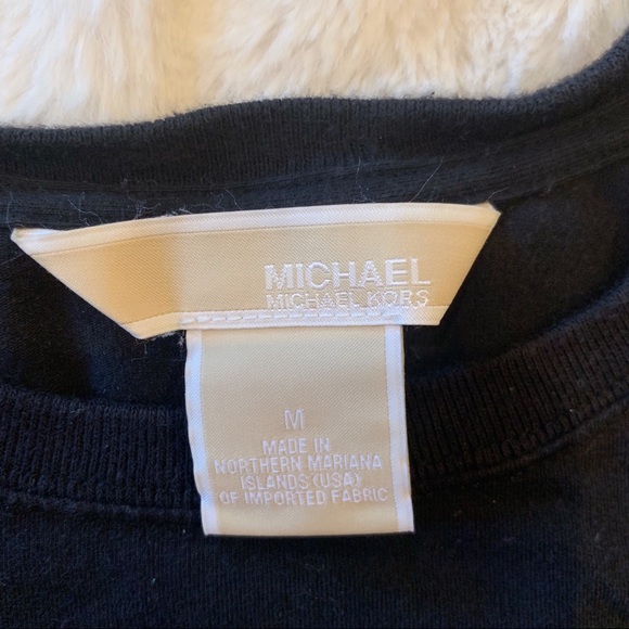 Michale Kors Bling Silver Logo T-shirt Size M - Picture 3 of 5